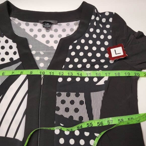 POLKA Dot Black and White Top Blouse or Jacket Top  Size M, Size L-  NEW - Picture 10 of 10